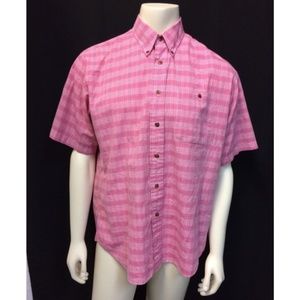Mens L Large Cambridge Classics Shirt Pink Plaid